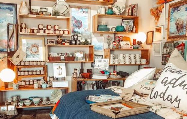 shopping for candles, mugs and pillows at the workroom in wichita kansas