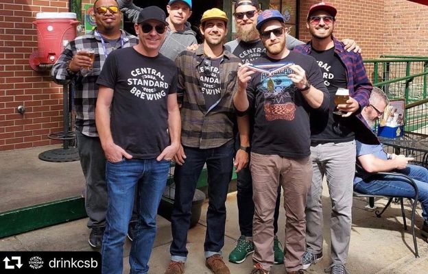 central standard brewing employees with award winning brew in wichita kansas